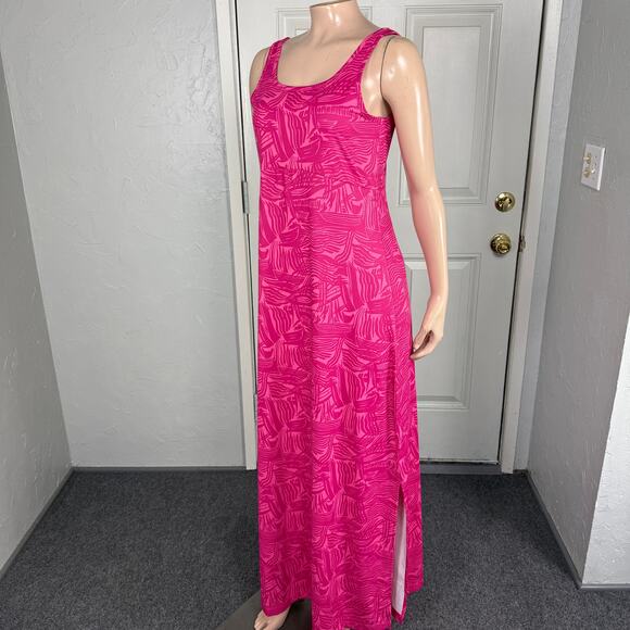 Columbia Women's Dress PFG Freezer Maxi S Travel Solid Long Hawaiian Tropical E1 - Picture 3 of 7